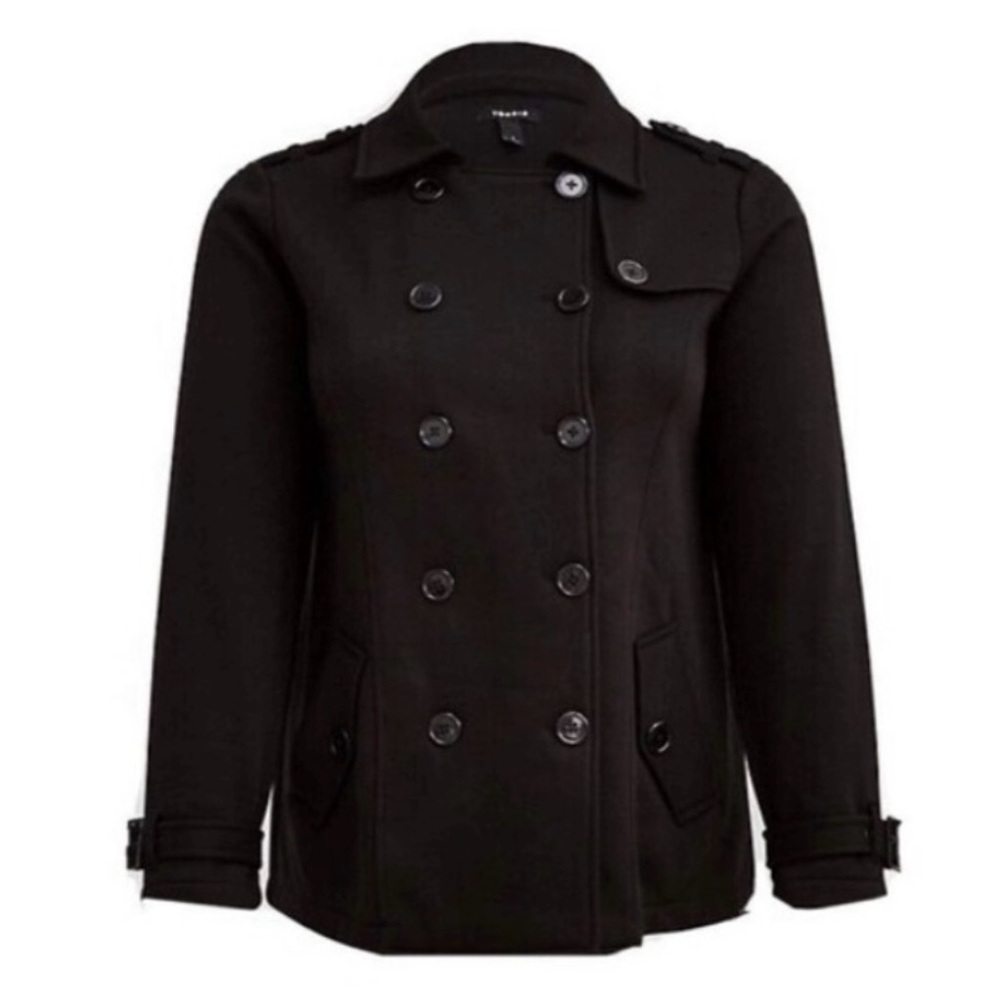 NWT Torrid Fleece Peacoat plus 00x size 00 black